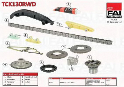 FAI AUTOPARTS tck130rwd -  КОМПЛЕКТ ГРМ (ЦЕПЬ,УС-ЛИ,ГИДР-ЛЬ,ЗВЕЗДЫ,САЛЬНКВПЕР